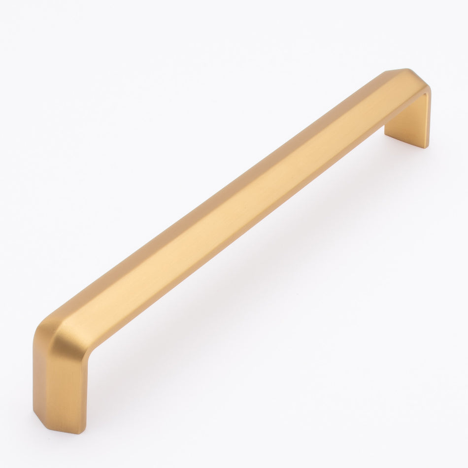 Sietto P-2003-8-SB: 8" cc Eternity Cabinet Pull - Satin Brass