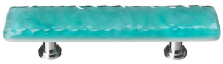 Sietto P-207: 3" cc Glacier Cabinet Pull - Aqua