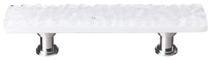 Sietto P-212: 3" cc Glacier Cabinet Pull - White