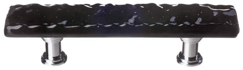 Sietto P-213: 3" cc Glacier Cabinet Pull - Black
