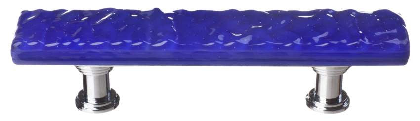 Sietto P-221: 3" cc Glacier Cabinet Pull - Deep Cobalt Blue