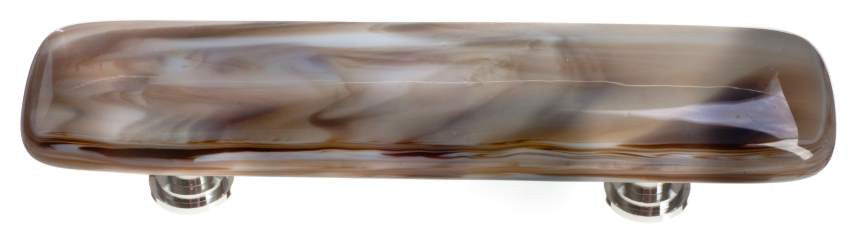 Sietto P-305: 3" cc Cirrus Cabinet Pull - White & Brown