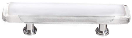Sietto P-701: 3" cc Reflective Cabinet Pull - White