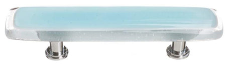 Sietto P-702: 3" cc Reflective Cabinet Pull - Light Aqua