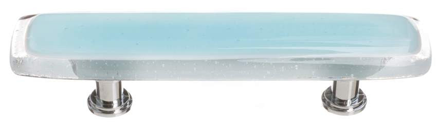 Sietto P-702: 3" cc Reflective Cabinet Pull - Light Aqua