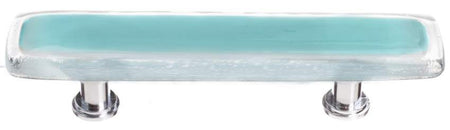 Sietto P-708: 3" cc Reflective Cabinet Pull - Aqua