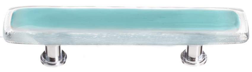 Sietto P-708: 3" cc Reflective Cabinet Pull - Aqua