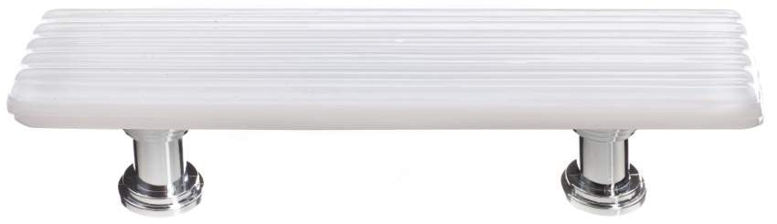 Sietto P-800: 3" cc Texture Cabinet Pull - White