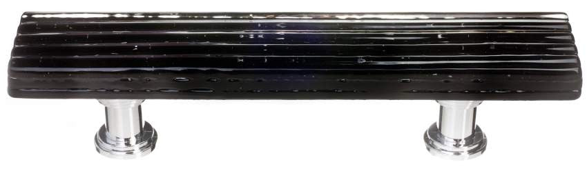 Sietto P-802: 3" cc Texture Cabinet Pull - Black