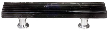 Sietto P-802: 3" cc Texture Cabinet Pull - Black
