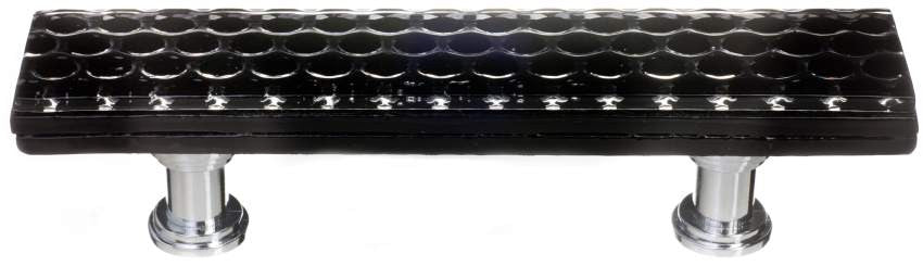 Sietto P-902: 3" cc Texture Cabinet Pull - Black