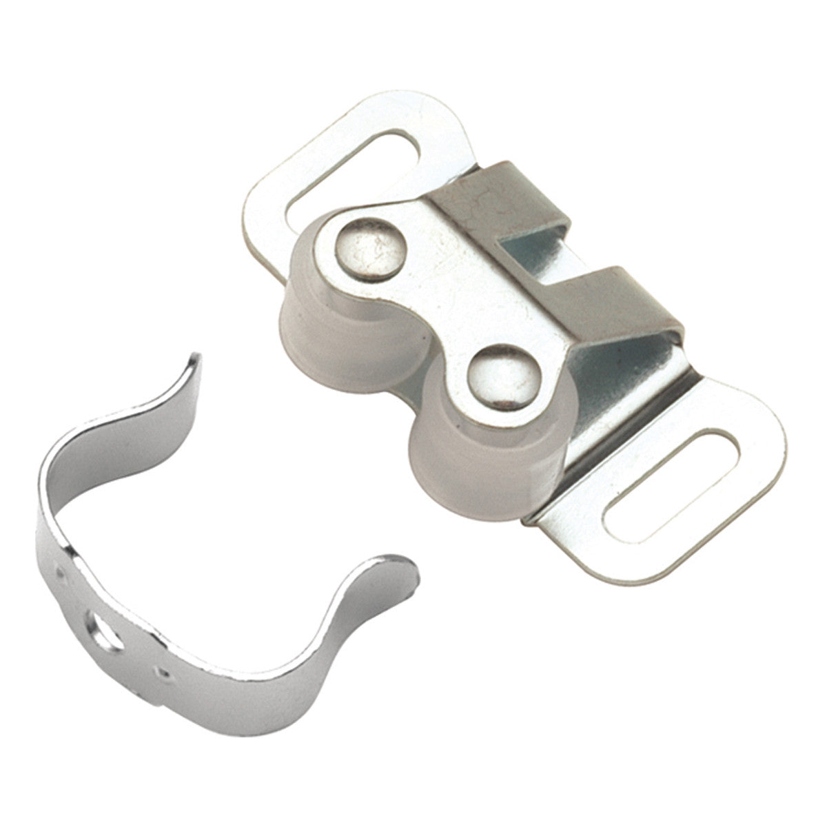 Hickory P108-2C: 1-5/16" Double Roller Cabinet Door Catch - Cadmium