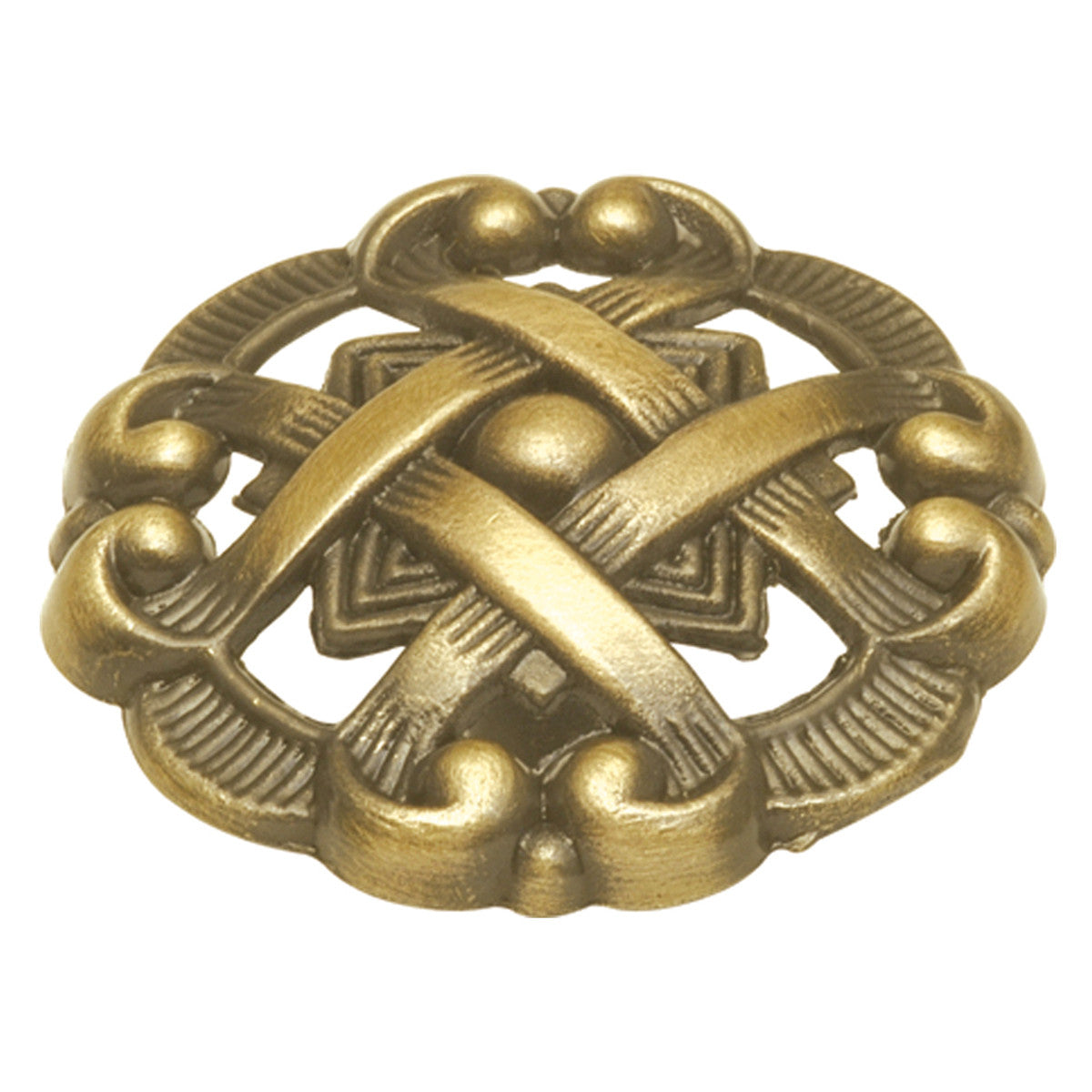 Hickory P126-AB: 1-1/2" Cavalier Cabinet Knob - Antique Brass