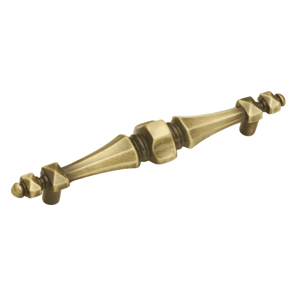 Hickory P132-AB: 4.25" cc Cavalier Cabinet Pull - Antique Brass
