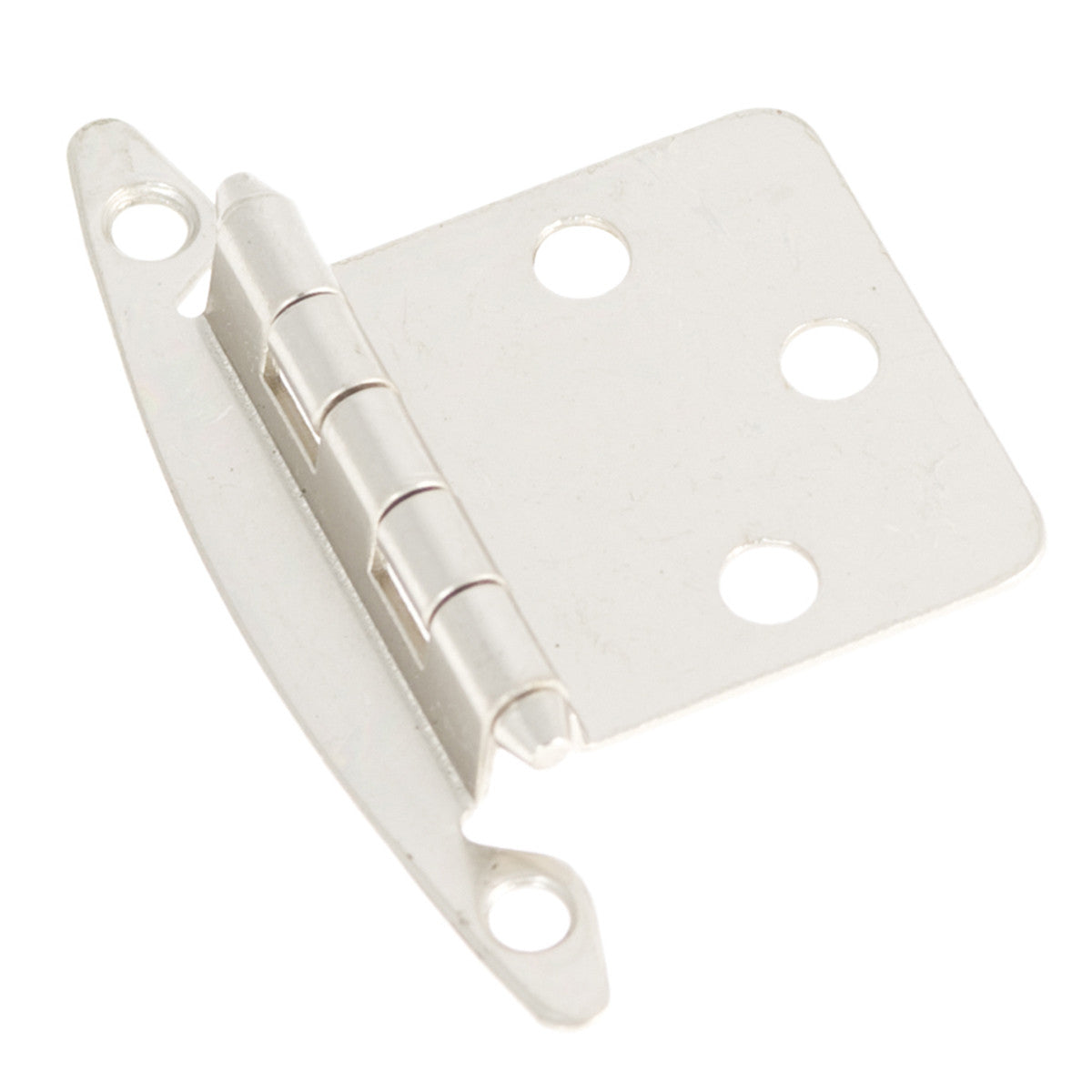 Hickory P139-SN: Surface Mount Face Frame Cabinet Hinge (pair) - Satin Nickel