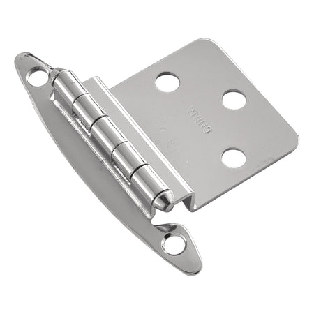 Hickory P140-26: 3/8" Inset Surface Mount Hinge (pair) - Polished Chrome