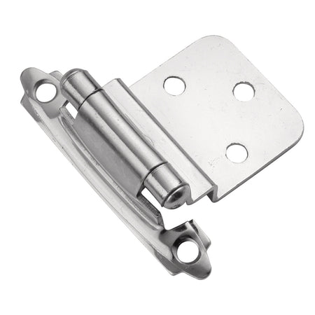 Hickory P143-26: Surface Mount/Inset Self-Closing Cabinet Hinge (pair) - Polished Chrome
