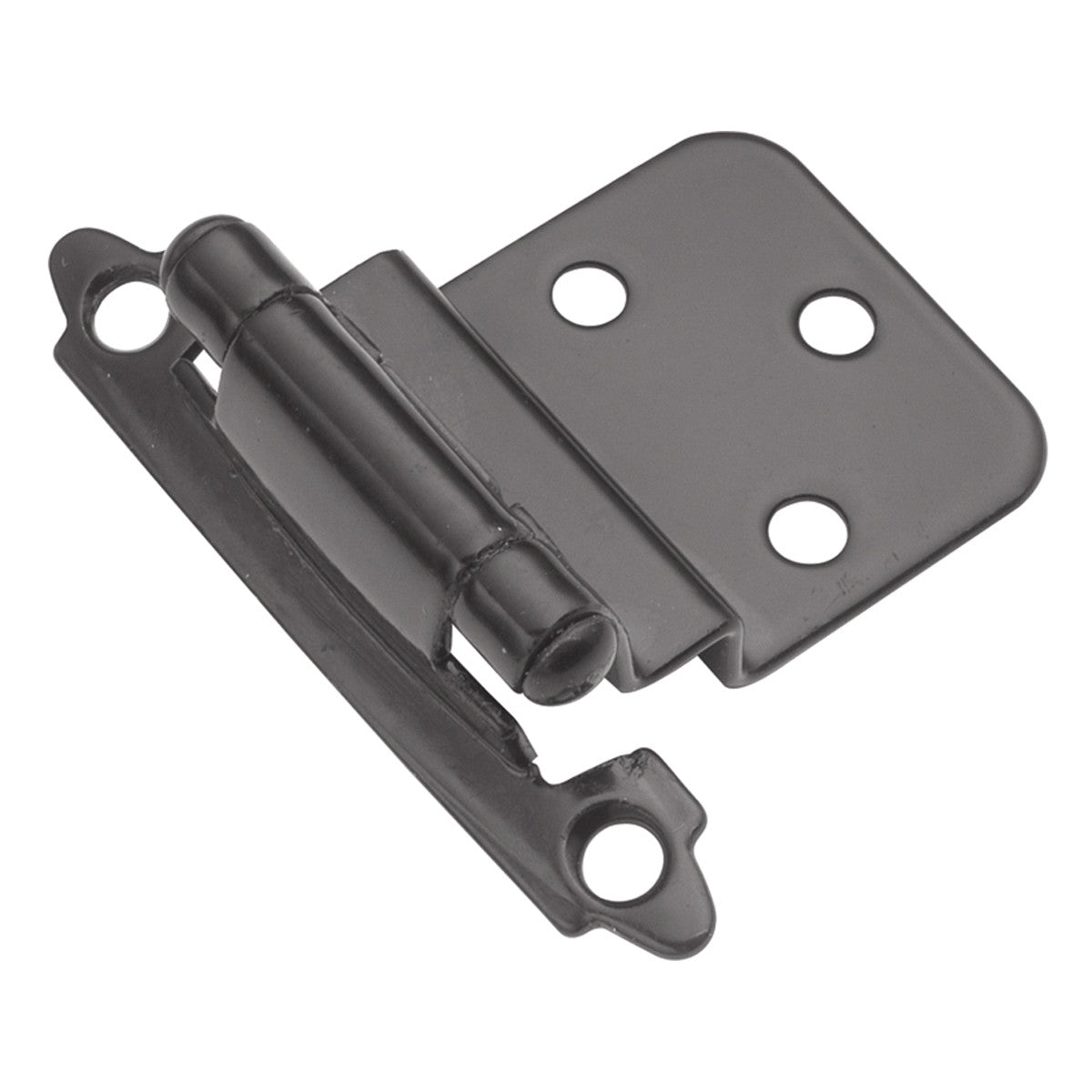 Hickory P143-BL: Surface Mount/Inset Self-Closing Cabinet Hinge (pair) - Black