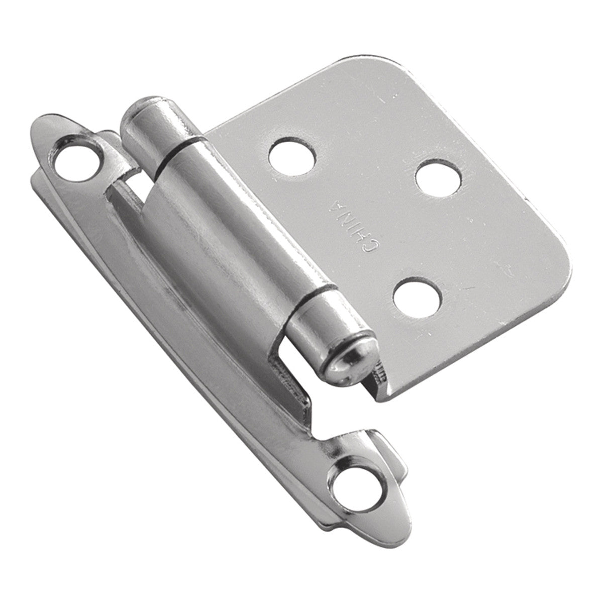 Hickory P144-26: Surface Mount Self-Closing Flush Hinge (pair) - Polished Chrome