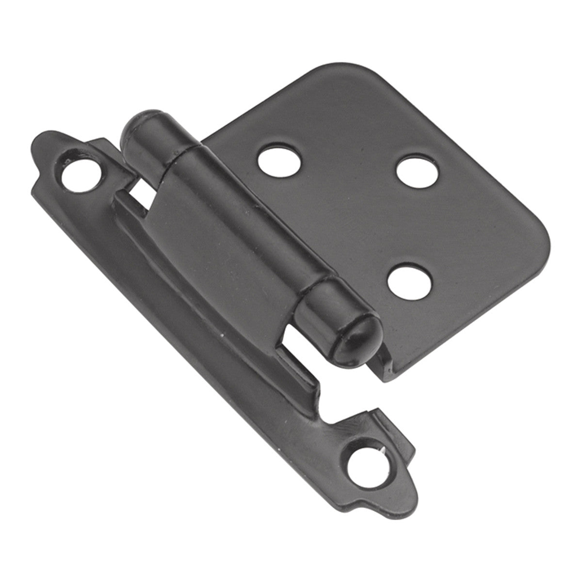 Hickory P144-BL: Surface Mount/Flush Self-Closing Cabinet Hinge (pair) - Black