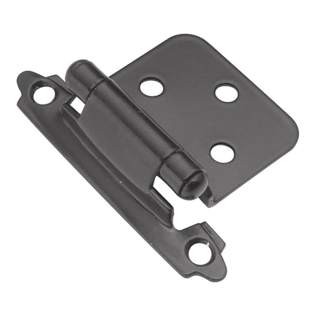 Hickory P144-BL: Surface Mount/Flush Self-Closing Cabinet Hinge (pair) - Black