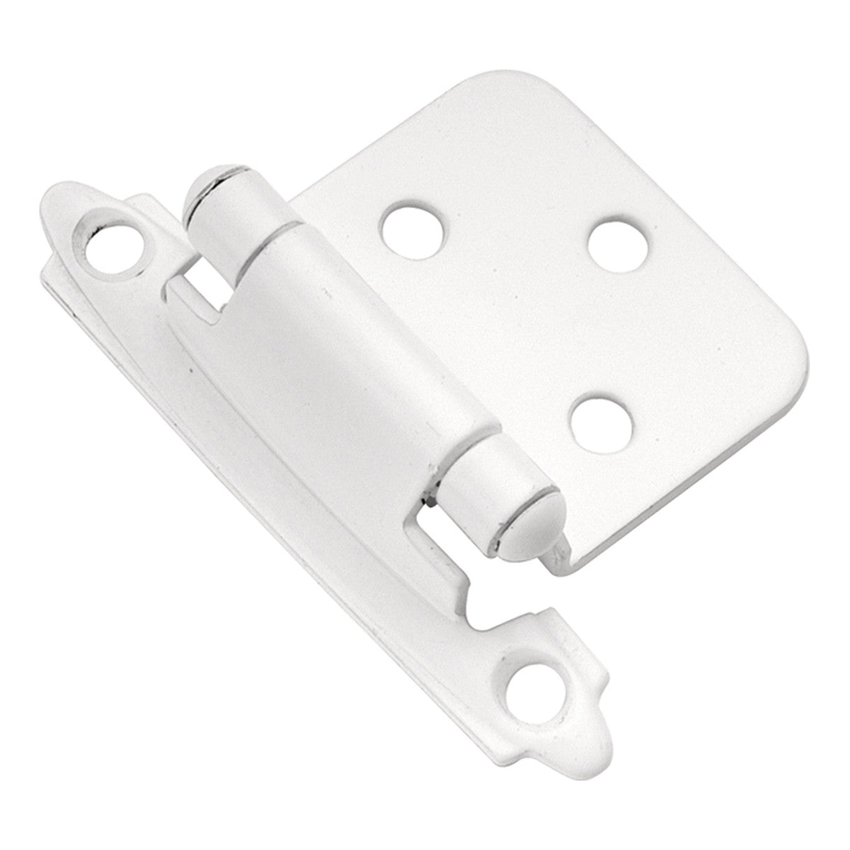 Hickory P144-W: Surface Mount/Flush Self-Closing Cabinet Hinge (pair) - White