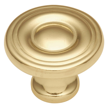 Hickory P14402-3: 1-3/16" Conquest Cabinet Knob - Polished Brass