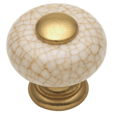 Hickory P221-VC: 1" Tranquility Cabinet Knob - Vintage Brown Crackle