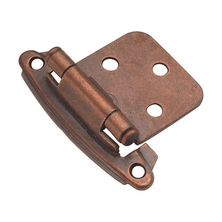 Hickory P244-AC: Surface Mount/Flush Self-Closing Cabinet Hinge (pair), Antique Copper