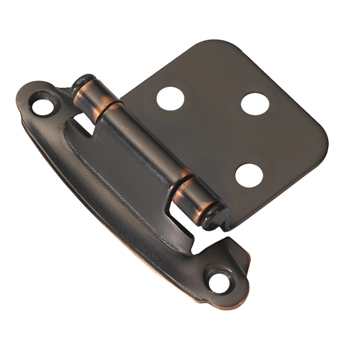 Hickory P244-OBH: Surface Mount/Flush Self-Closing Cabinet Hinge (pair) - Oil-Rubbed Bronze Highlighted