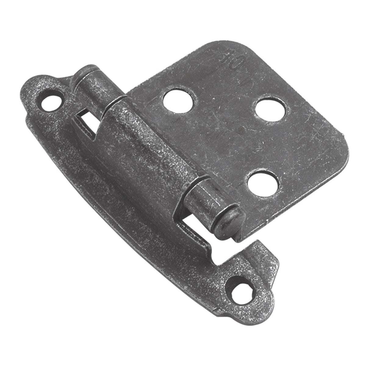 Hickory P244-VP: Surface Mount/Flush Self-Closing Cabinet Hinge (pair) - Vibra Pewter