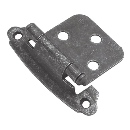 Hickory P244-VP: Surface Mount/Flush Self-Closing Cabinet Hinge (pair) - Vibra Pewter