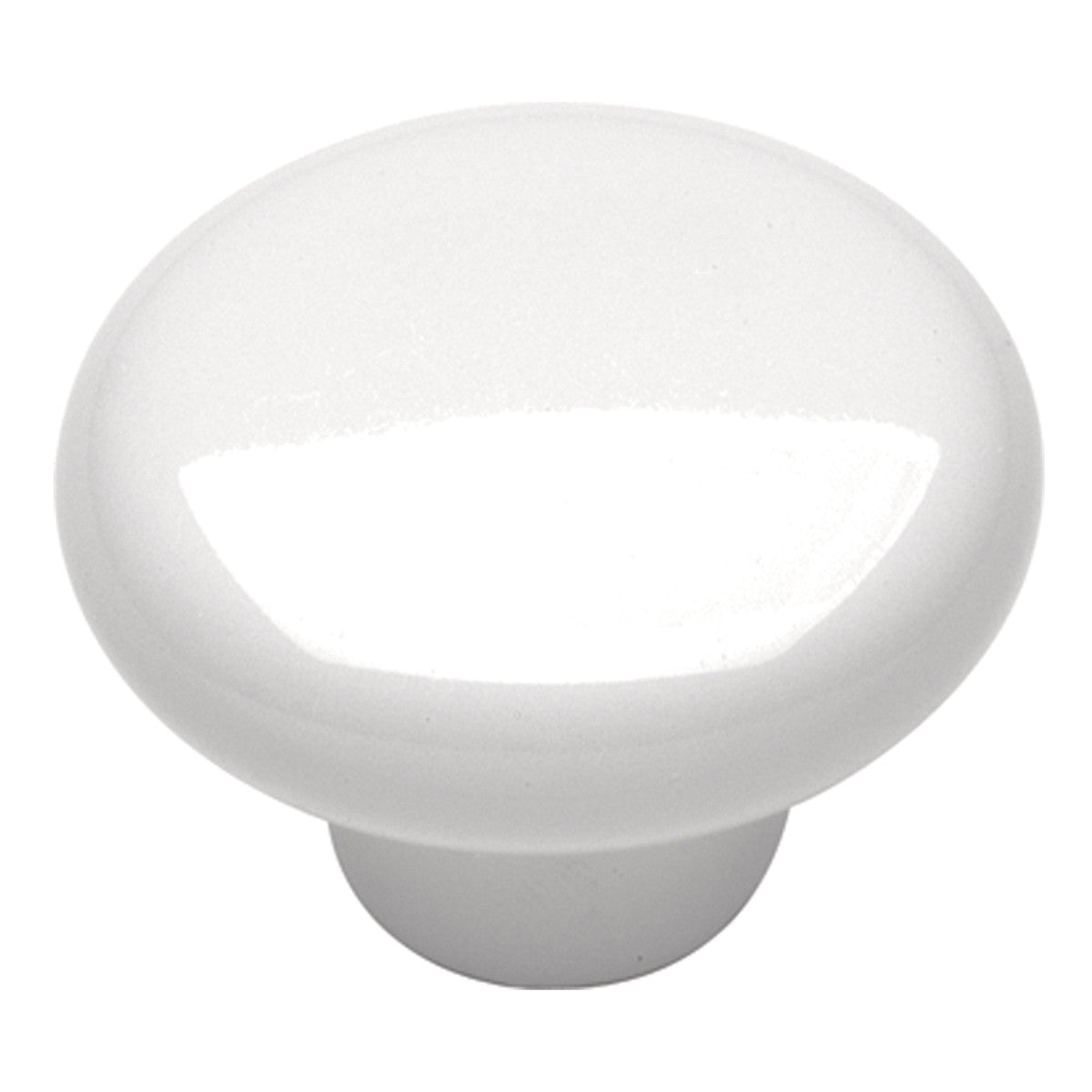 Hickory P28-W: 1-1/4" English Cozy Cabinet Knob - White Porcelain
