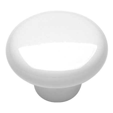 Hickory P28-W: 1-1/4" English Cozy Cabinet Knob - White Porcelain