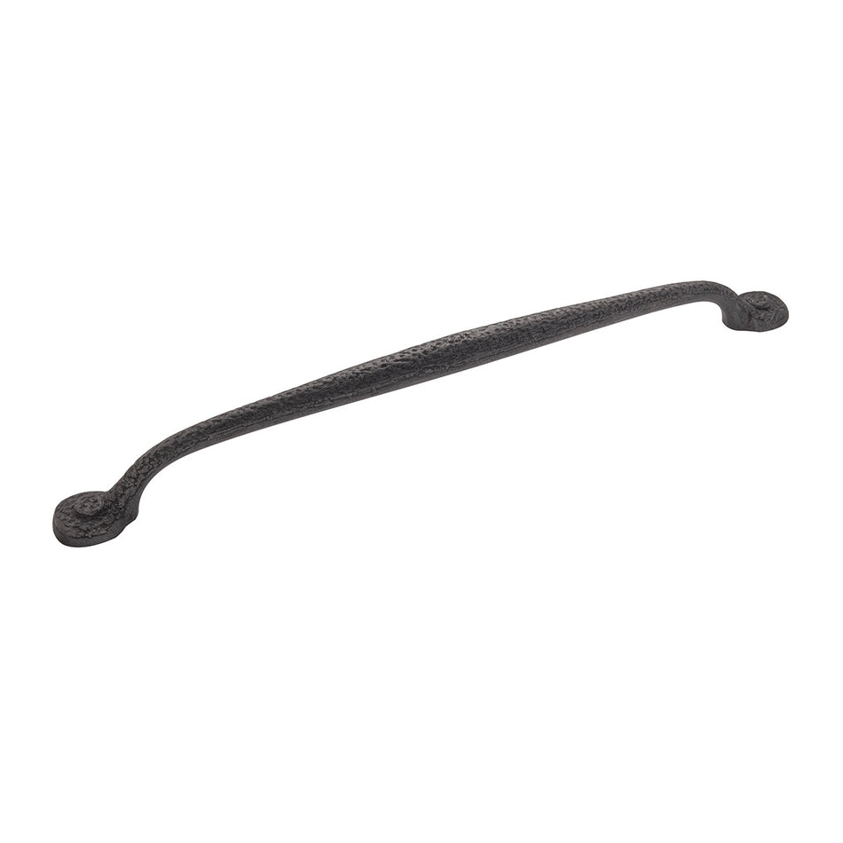 Hickory P2994-BI: 12" cc Refined Rustic Cabinet Pull - Black Iron
