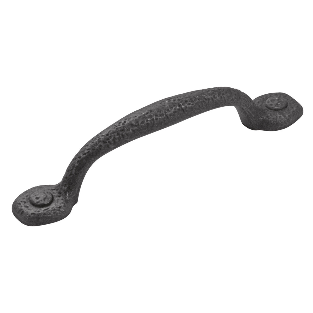 Hickory P3000-BI: 96mm cc Refined Rustic Cabinet Pull - Black Iron