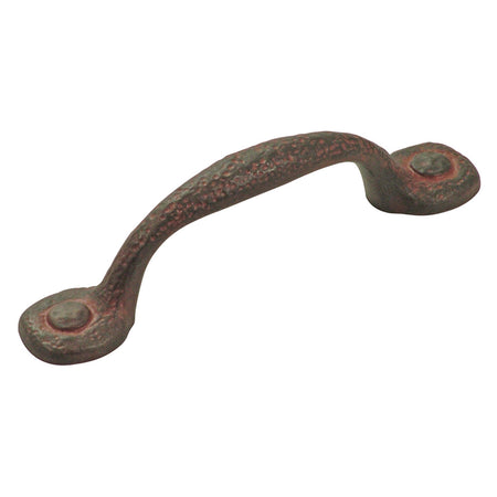 Hickory P3001-RI: 3" cc Refined Rustic Cabinet Pull - Rustic Iron