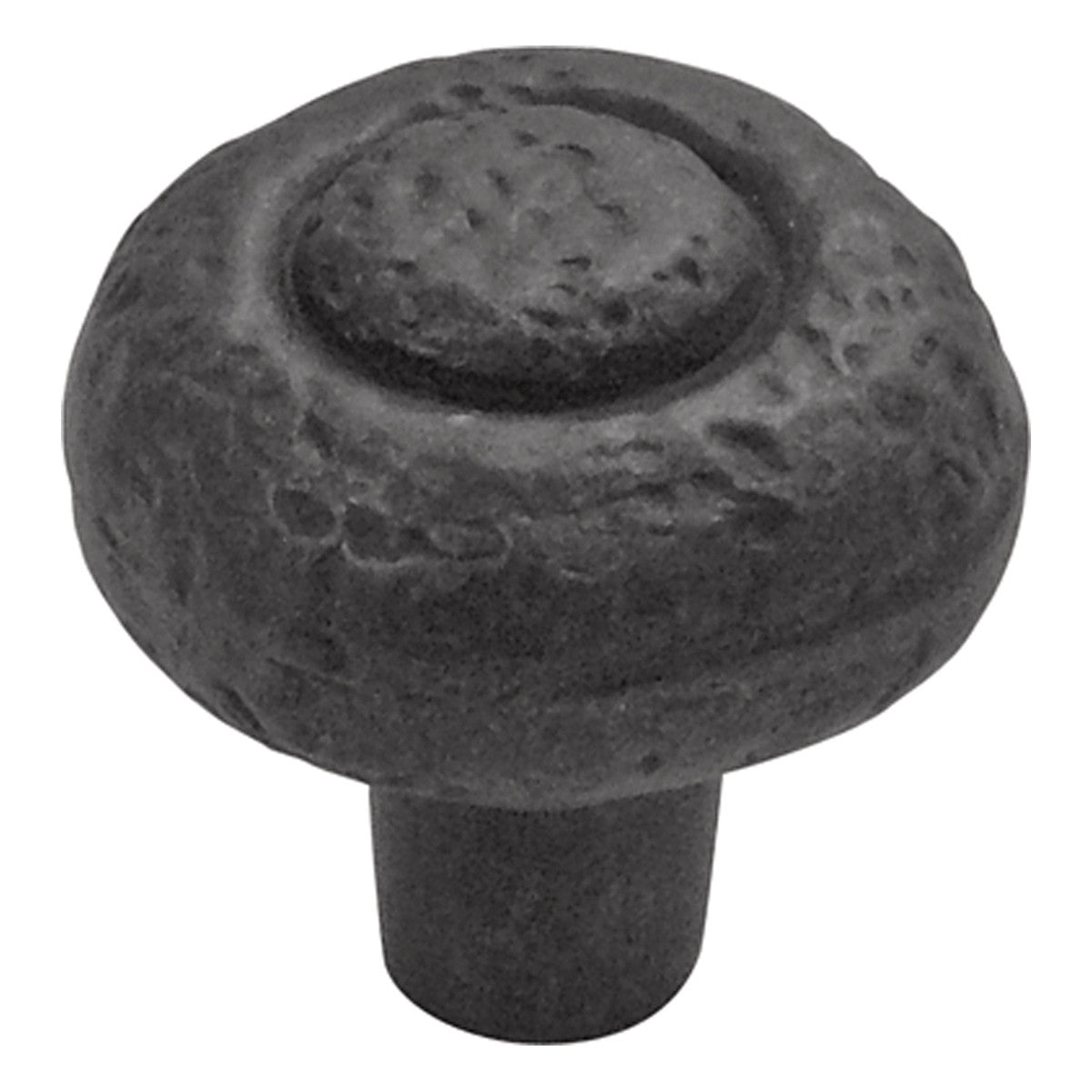 Hickory P3002-BI: 1-1/4" Refined Rustic Cabinet Knob - Black Iron