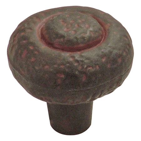 Hickory P3002-RI: 1-1/4" Refined Rustic Cabinet Knob - Rustic Iron