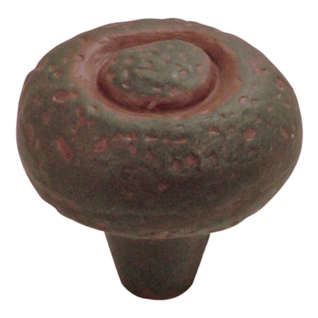 Hickory P3003-RI: 1-1/2" Refined Rustic Cabinet Knob - Rustic Iron