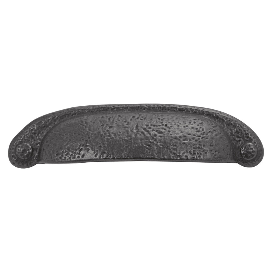 Hickory P3004-BI: 3" & 96mm cc Refined Rustic Cabinet Pull - Black Iron