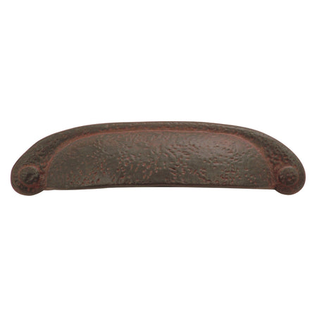 Hickory P3004-RI: 3" & 96mm cc Refined Rustic Cabinet Pull - Rustic Iron