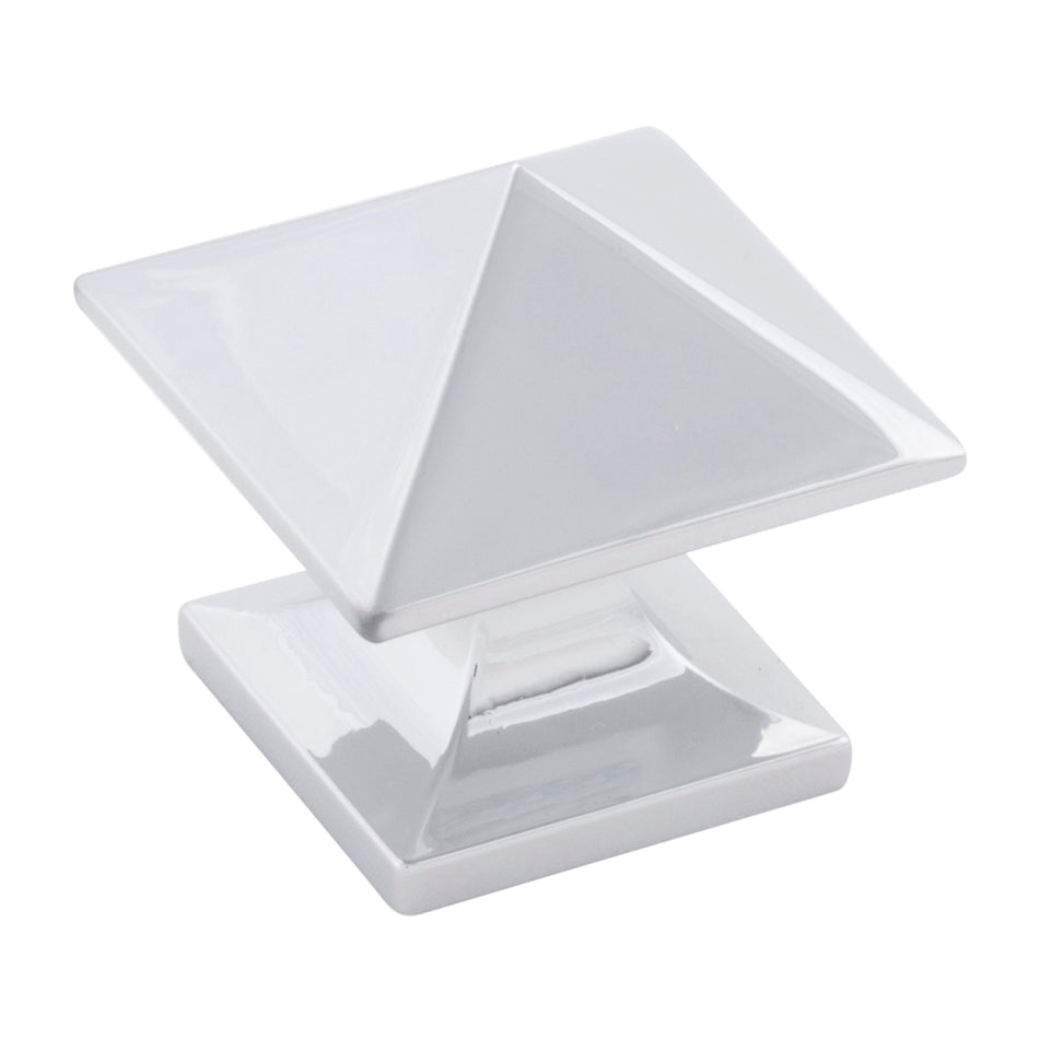 Hickory P3015-CH: 1-1/4" Studio Square Cabinet Knob - Polished Chrome