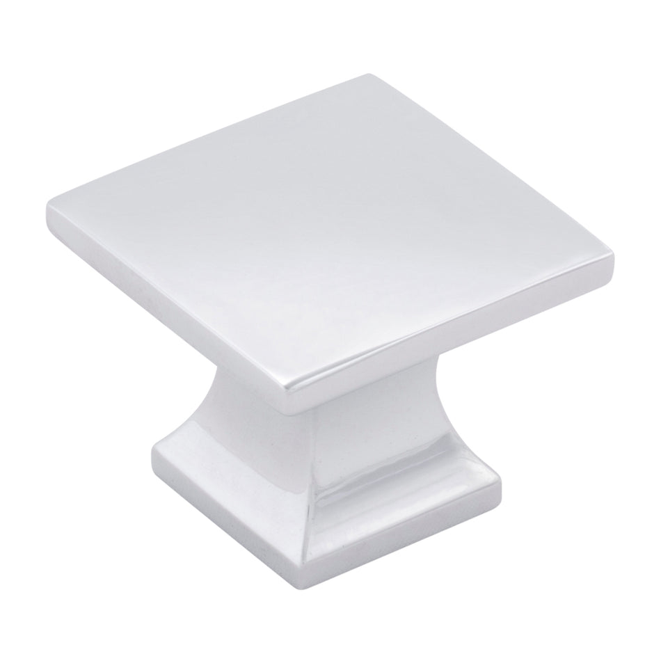 Hickory P3028-CH: 1-1/4" Studio Square Cabinet Knob - Polished Chrome