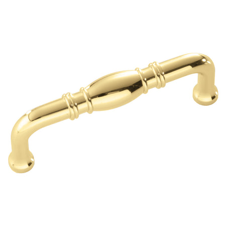 Hickory P3050-PB: 3" cc Williamsburg Cabinet Pull - Polished Brass