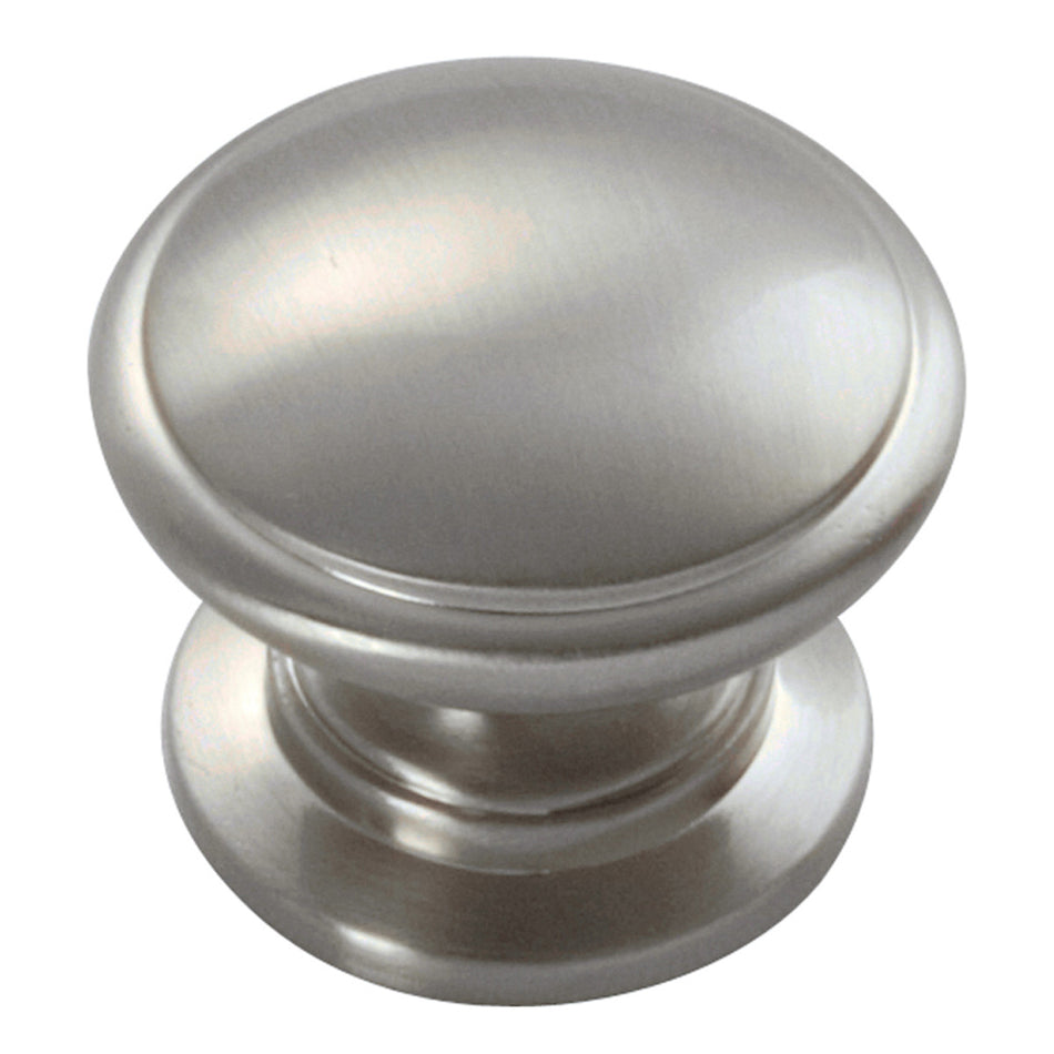 Hickory P3053-15: 1-1/4" Williamsburg Round Cabinet Knob - Satin Nickel