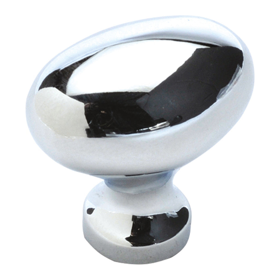 Hickory P3054-CH: 1-1/4" Williamsburg Oval Cabinet Knob - Polished Chrome