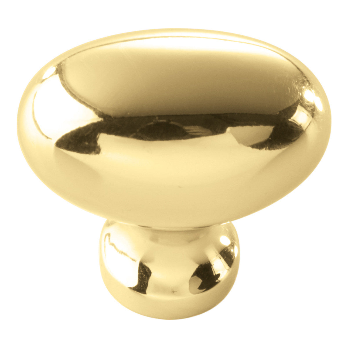 Hickory P3054-PB: 1-1/4" Williamsburg Oval Cabinet Knob - Polished Brass