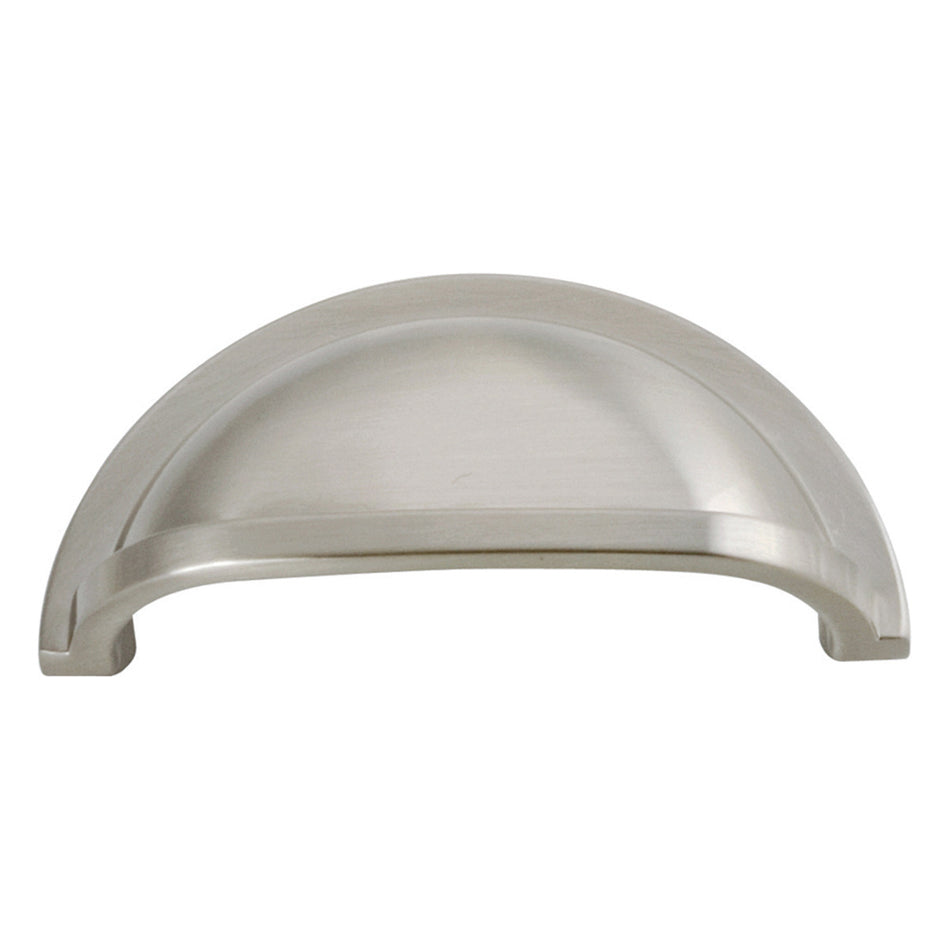 Hickory P3055-15: 3" cc Williamsburg Cup Cabinet Pull - Satin Nickel