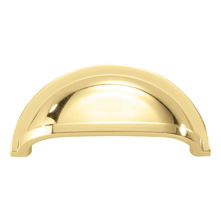 Hickory P3055-PB: 3" cc Williamsburg Cup Cabinet Pull - Polished Brass